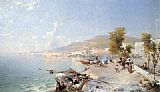 Franz Richard Unterberger Vietri Sul Mare, Looking Towards Salerno painting